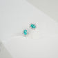 S925 Sterling Silver Paraiba Colour Tsavorite Earrings, Simple Versatile Premium - Photo 2