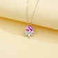 925 Sterling Silver Lab Padparadscha Necklace, Versatile Designer Premium - Photo 3