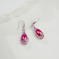 S925 Silver Ruby Colour Teardrop Hollow Drop Earrings, Vintage Premium Gift - Photo 3