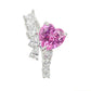 925 Sterling Silver Lab Padparadscha Ring, Vintage Luxurious - Photo 1