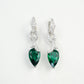 S925 Sterling Silver Lab Emerald Earrings, Versatile Birthday Gift - Photo 5