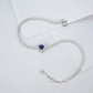 S925 Lab Sapphire Bracelet, Versatile Sterling Silver - Photo 4