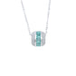 S925 Silver Paraiba Tube Pendant Necklace, Stone Necklace Diamond - Photo 5