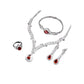 Lab Ruby Set 925 Sterling Silver Keel Stud Earrings, Long Teardrop Vintage - Photo 5