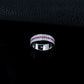 Lab Ruby Eternity Band S925 Silver Wide Full Double-Side Dense-Set, Couple - Photo 3