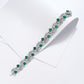 S925 Sterling Silver Lab Emerald Bracelet for Women, Sparkly - Photo 5