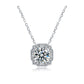 S925 Silver Octagonal Scalloped Halo Pendant Necklace, Versatile Stone Gift - Photo 5