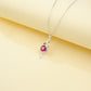 925 Sterling Silver Lab Ruby Necklace for Women, Minimalist Premium Versatile - Photo 4
