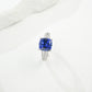 S925 Sterling Silver Lab Sapphire Ring for Women, Vintage Premium - Photo 1