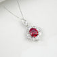 S925 Lab Pigeon Blood Ruby Ring, Elegant - Photo 3