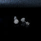 S925 Sterling Silver Round Diamond Halo Earrings, Simple Versatile Earrings - Photo 4