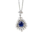 S925 Sterling Silver Triangle-Cut Sapphire Pendant Radiant Halo, Versatile Premium - Photo 5