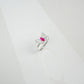 S925 Sterling Silver Butterfly Gemstone Pave Open Ring, Premium for Women - Photo 4