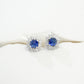 S925 Sterling Silver Lab Sapphire Earrings, Premium Elegant - Photo 3