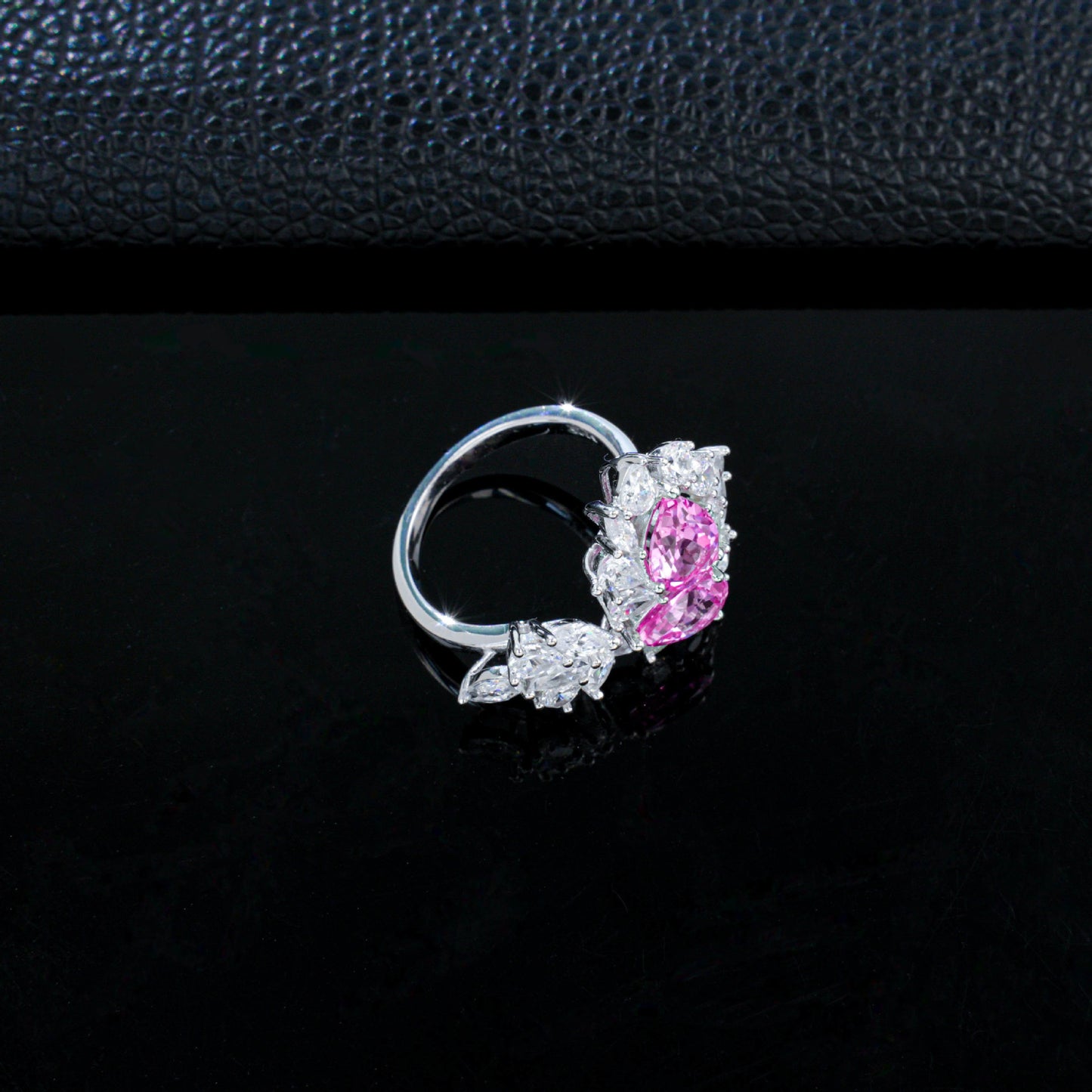 925 Sterling Silver Lab Ruby/Sapphire/Padparadscha Ring, Versatile Gift - Photo 3