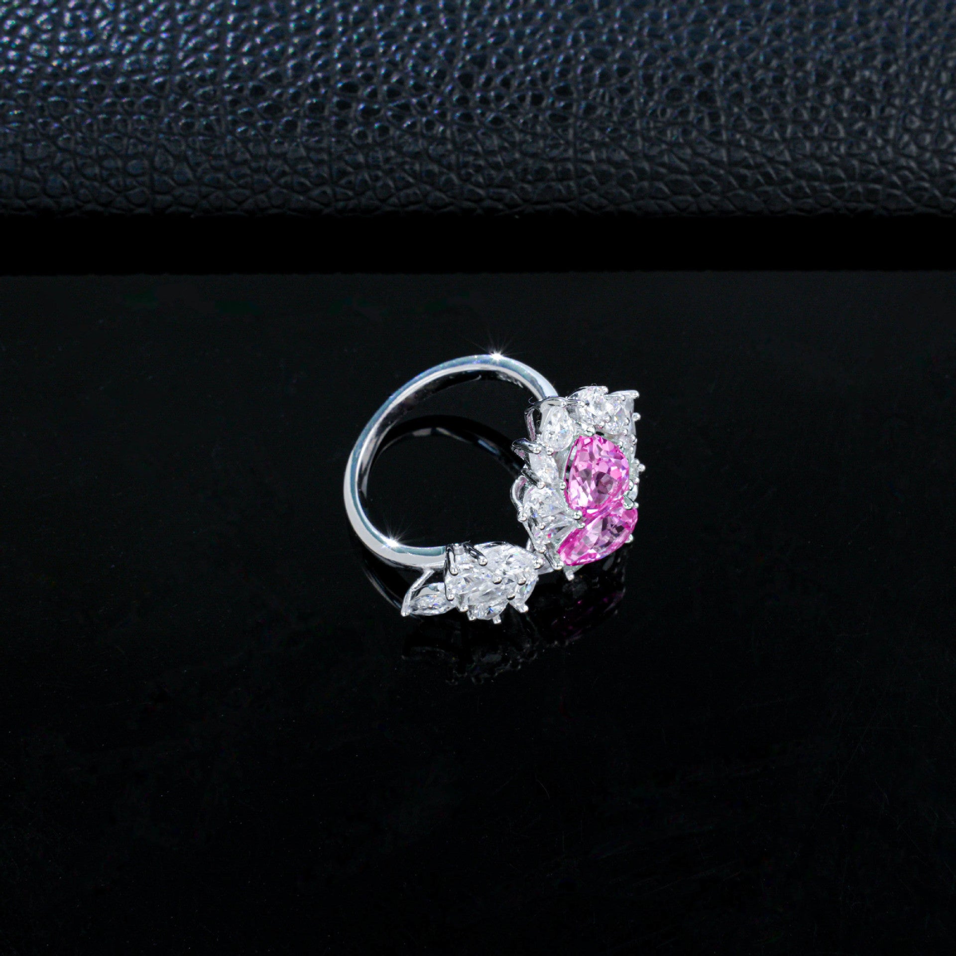 925 Sterling Silver Lab Ruby/Sapphire/Padparadscha Ring, Versatile Gift - Photo 3
