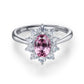 S925 Sterling Silver Lab Pink Diamond Ring, Sparkly Multi-Colour for Women - Photo 5