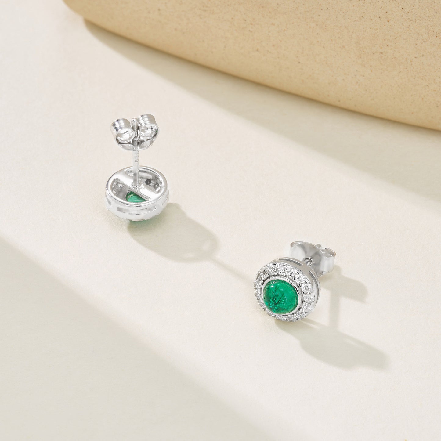 S925 Sterling Silver Lab Emerald Earrings, Versatile Premium Earrings - Photo 4