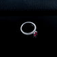 Lab Ruby Ring S925 Sterling Silver Oval 4-Claw Setting, Engagement Gemstone - Photo 4