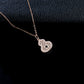S925 Silver Rose Gold Lab Emerald Gourd Necklace, Style Full Diamond - Photo 4