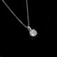 S925 Sterling Silver Lab Diamond Solitaire Choker Necklace, Minimalist Versatile - Photo 4
