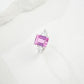 925 Sterling Silver Lab Padparadscha Designer Ring, Minimalist - Photo 3