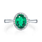 S925 Sterling Silver Lab Emerald Adjustable Ring, Premium Gift Stock - Photo 5