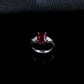 S925 Sterling Silver Lab Pigeon Blood Ruby Ring for Women, French Vintage Elegant - Photo 3