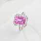 S925 Sterling Silver Lab Padparadscha Ring for Women, Premium Versatile Gift - Photo 2