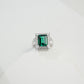 S925 Sterling Silver Lab Emerald Ring, Versatile Ring - Photo 2