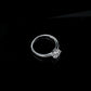 S925 Silver Heart 6-Claw Ring, Romantic Proposal Engagement - Photo 3