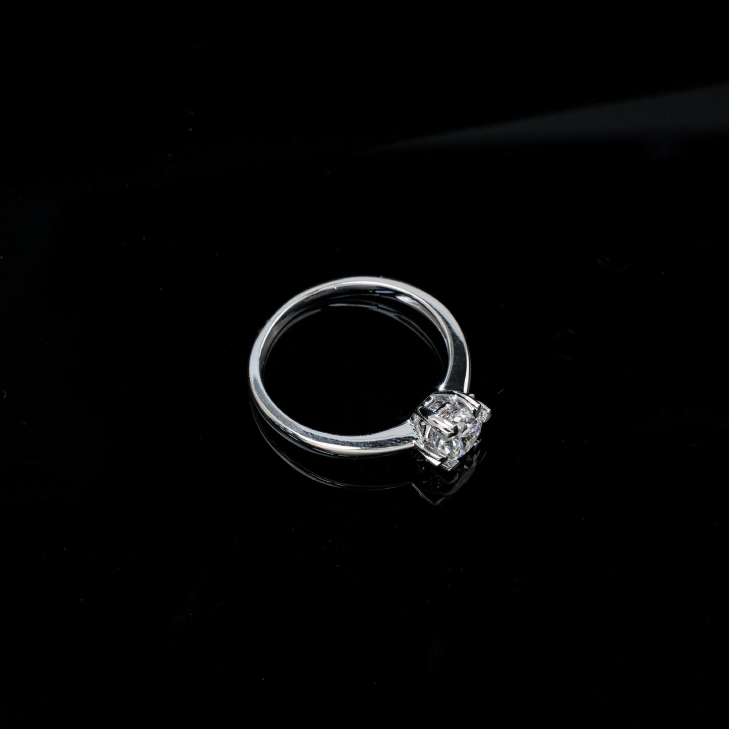 S925 Silver Heart 6-Claw Ring, Romantic Proposal Engagement - Photo 3