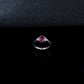 S925 Silver Oval Lab Ruby Side Stone Ring, Ring Birthday Gift - Photo 2