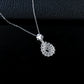 S925 Silver Royal Blue Lab Sapphire Teardrop Halo Necklace, Premium - Photo 4