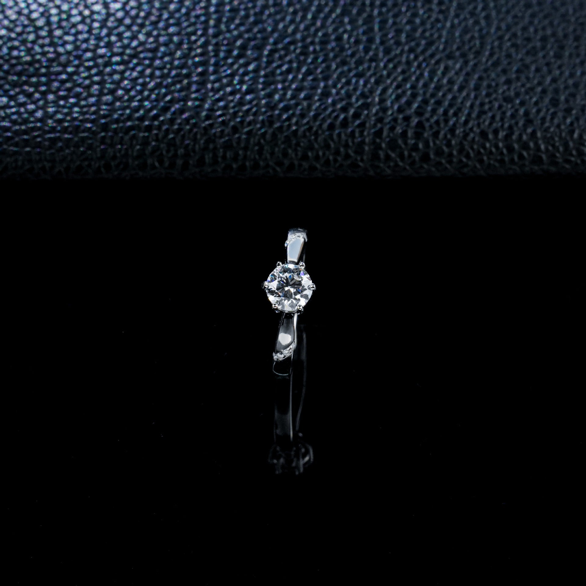 S925 Silver 6-Claw Stone Ring, Simple Proposal Wedding - Photo 3