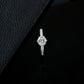 S925 Silver 6-Claw Stone Ring, Full Pave Diamond - Photo 3