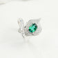 S925 Sterling Silver Lab Emerald Ring for Women, Versatile Vintage - Photo 5