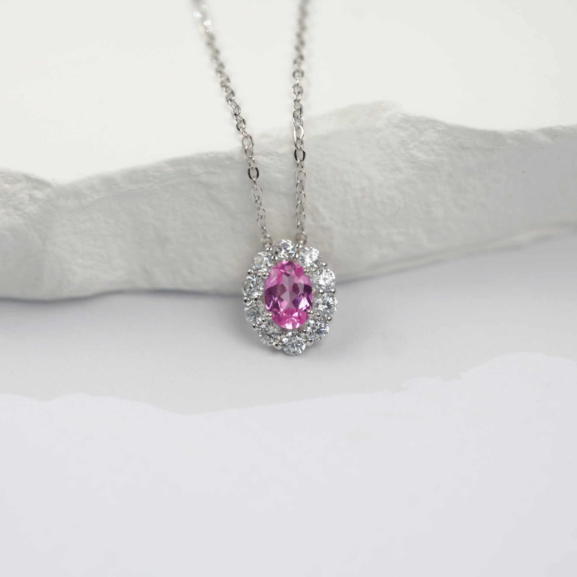 925 Sterling Silver Lab Padparadscha Sunflower Pendant Necklace, Minimalist - Photo 3
