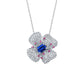 Sterling Silver Lab Sapphire Necklace, Premium Elegant Choker - Photo 5