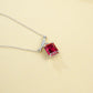 925 Sterling Silver Lab Ruby Necklace for Women, Premium Vintage - Photo 2