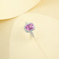 925 Sterling Silver Lab Padparadscha Ring, Designer Premium - Photo 2