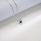 Lab Emerald Necklace S925 Silver Simple Versatile Gift - Photo 3