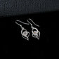 S925 Sterling Silver Streamlined Hollow Pave Earrings, Premium for Women - Photo 3
