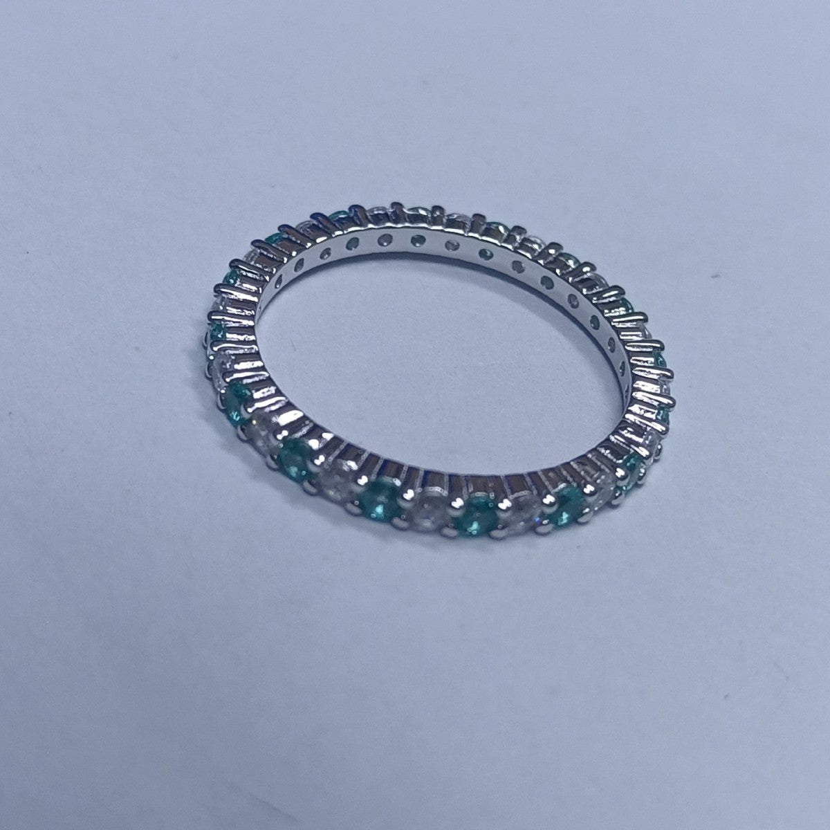 Ring Blue Red Yellow S925 Silver Fine Pave Diamond, Premium Simple Unique - Photo 5