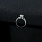 S925 Silver Classic 6-Claw Stone Ring, Versatile Proposal Engagement - Photo 4