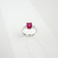 S925 Sterling Silver Lab Ruby Ring for Women, Vintage Premium - Photo 4