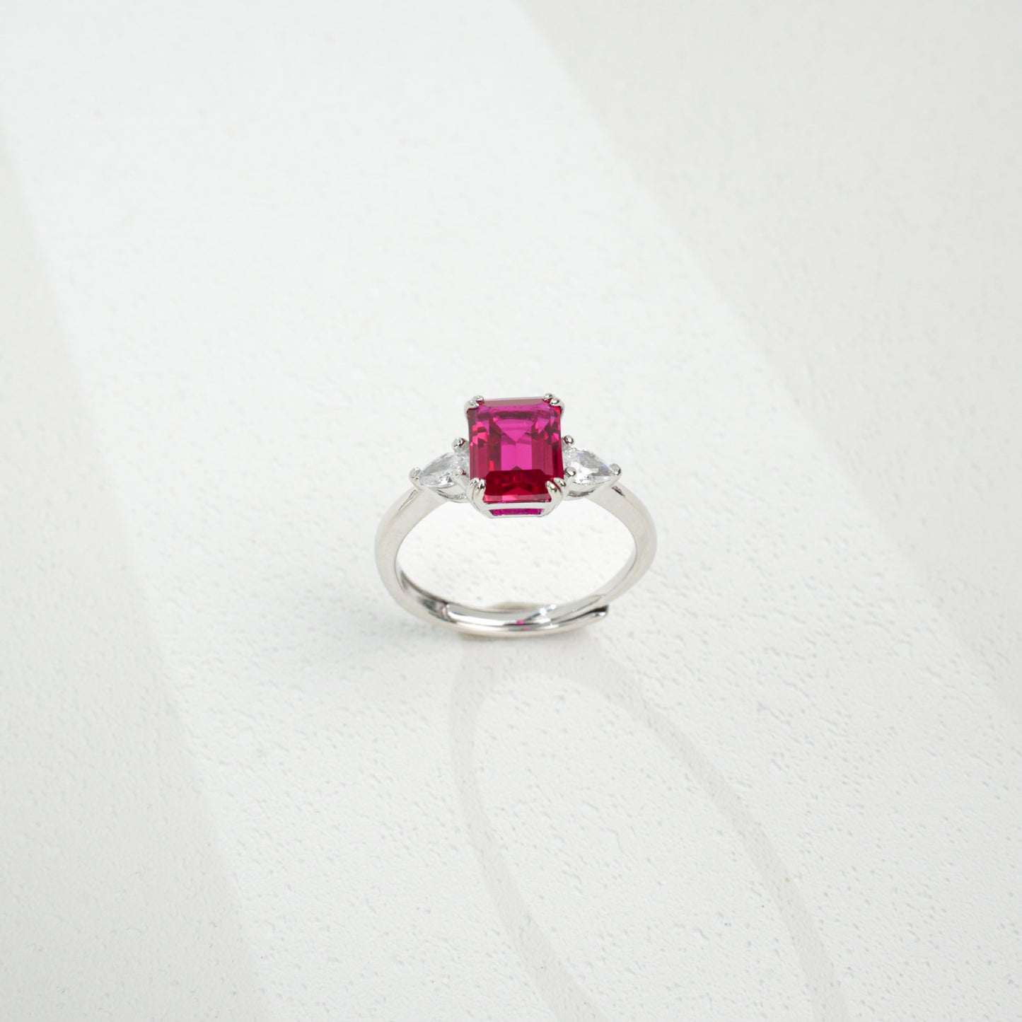 S925 Sterling Silver Lab Ruby Ring for Women, Vintage Premium - Photo 4