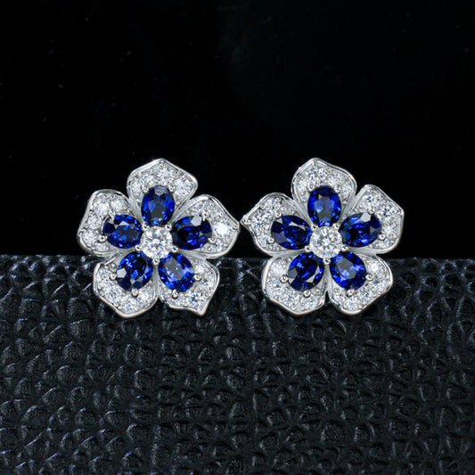 S925 Sterling Silver Stud Earrings for Women, High-Quality Designer - Photo 2