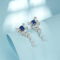 S925 Sapphire Tassel Earrings, Premium Wedding Versatile - Photo 2