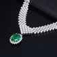Tsavorite Necklace 925 Silver Vintage - Photo 2